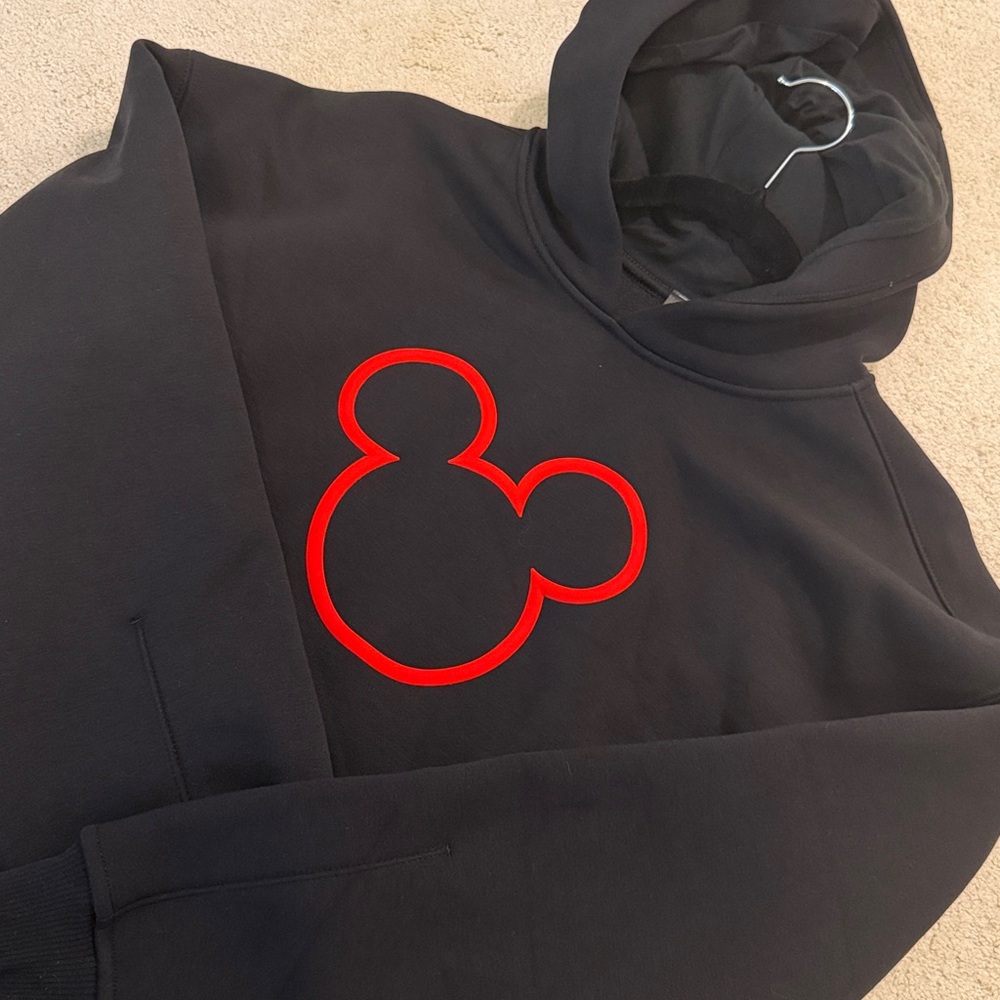 Lululemon Black Oversized Hoodie with Mickey Mouse - Sz XS